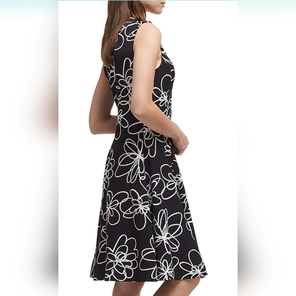 DKNY Sleeveless Fit and Flare Dress - Picture 3 of 5